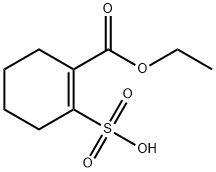 2-(ethoxycarbonyl)cyclohex-1-ene-1-sulfonic acid 结构式