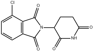 4-chloro-2-(2,6-dioxopiperidin-3-yl)isoindoline-1,3-dione 结构式