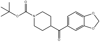 tert-butyl 4-(benzo[d][1,3]dioxole-5-carbonyl)piperidine-1-carboxylate 结构式