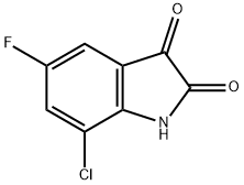 7-Chloro-5-fluoroindoline-2,3-dione 结构式