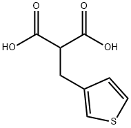 2-(噻吩-3-基甲基)丙二酸 结构式