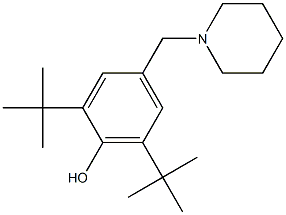 2,6-二叔丁基-4-(1-哌啶基甲基)苯酚 结构式