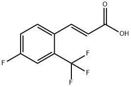 (E)-3-(4-氟-2-(三氟甲基)苯基)丙烯酸 结构式