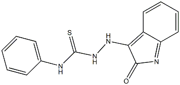 2-(2-氧代吲哚-3-亚基)-N-苯肼-1-硫代酰胺 结构式