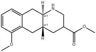 (4aR,10aR)-methyl 6-methoxy-1-propyl-1,2,3,4,4a,5,10,10a-octahydrobenzo[g]quinoline-3-carboxylate 结构式