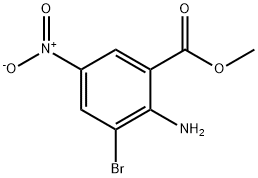 2-Amino-3-bromo-5-nitro-benzoic acid methyl ester 结构式