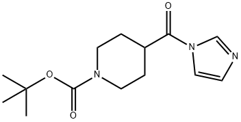 4-(1H-咪唑-1-羧酸)哌啶-1-甲酸叔丁酯 结构式