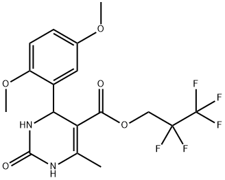 2,2,3,3,3-pentafluoropropyl 4-(2,5-dimethoxyphenyl)-6-methyl-2-oxo-1,2,3,4-tetrahydropyrimidine-5-carboxylate 结构式