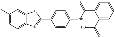 2-((4-(6-methylbenzo[d]thiazol-2-yl)phenyl)carbamoyl)benzoic acid 结构式
