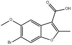 6-bromo-5-methoxy-2-methylbenzofuran-3-carboxylic acid 结构式