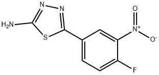 5-(4-氟-3-硝基苯基)-1,3,4-噻二唑-2-胺 结构式