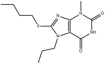 8-(butylthio)-3-methyl-7-propyl-3,7-dihydro-1H-purine-2,6-dione 结构式