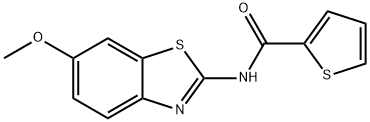 N-(6-methoxybenzo[d]thiazol-2-yl)thiophene-2-carboxamide 结构式