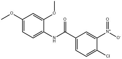 4-Chloro-N-(2,4-dimethoxyphenyl)-3-nitrobenzamide, 97% 结构式