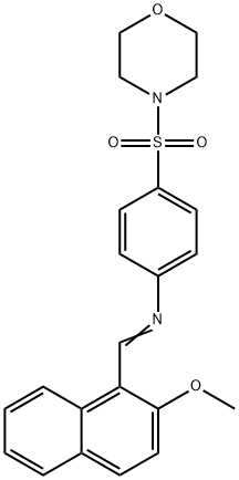 N-[(2-methoxy-1-naphthyl)methylene]-4-(4-morpholinylsulfonyl)aniline 结构式