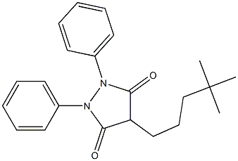 3,5-Pyrazolidinedione,4-(4,4-dimethylpentyl)-1,2-diphenyl- 结构式