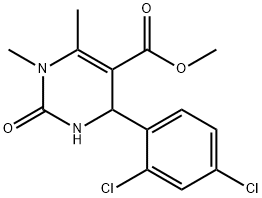 methyl 4-(2,4-dichlorophenyl)-1,6-dimethyl-2-oxo-1,2,3,4-tetrahydropyrimidine-5-carboxylate 结构式