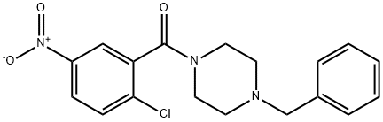 (4-benzylpiperazin-1-yl)-(2-chloro-5-nitrophenyl)methanone 结构式