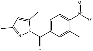 (3,5-dimethyl-1H-pyrazol-1-yl)(3-methyl-4-nitrophenyl)methanone 结构式