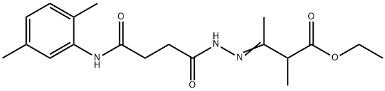 ethyl 3-({4-[(2,5-dimethylphenyl)amino]-4-oxobutanoyl}hydrazono)-2-methylbutanoate 结构式