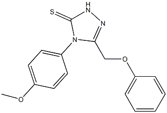 4-(4-methoxyphenyl)-3-(phenoxymethyl)-1H-1,2,4-triazole-5-thione 结构式