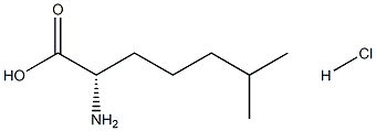 S-2-氨基-6-甲基己酸盐酸盐 结构式