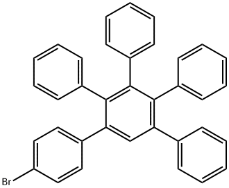1-(4-溴苯基)-2,3,4,5-四苯基苯 结构式
