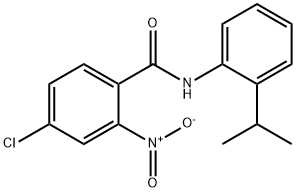 4-chloro-2-nitro-N-(2-propan-2-ylphenyl)benzamide 结构式