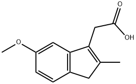 2-(5-甲氧基-2-甲基-3-茚基)乙酸 结构式