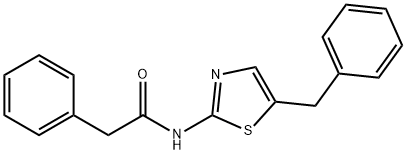 N-(5-benzylthiazol-2-yl)-2-phenylacetamide 结构式