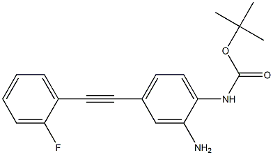 [2-amino-4-(2-fluoro-phenylethynyl)-phenyl]-carbamic acid tert.-butyl ester 结构式