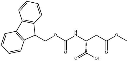 FMOC-D-天冬氨酸 4-甲酯 结构式