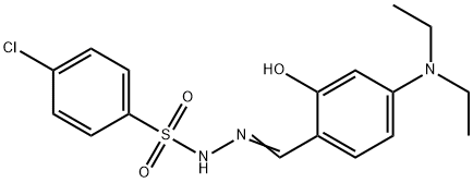 4-chloro-N'-{(E)-[4-(diethylamino)-2-hydroxyphenyl]methylidene}benzenesulfonohydrazide 结构式