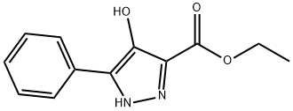 4-Hydroxy-5-phenyl-1H-pyrazole-3-carboxylic acid ethyl ester 结构式