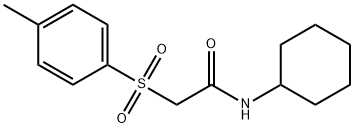 N-cyclohexyl-2-(4-methylphenyl)sulfonylacetamide 结构式