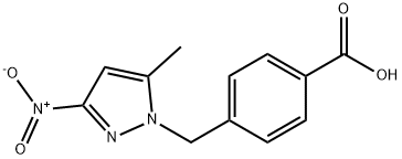 4-((5-甲基-3-硝基-1H-吡唑-1-基)甲基)苯甲酸 结构式
