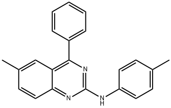 6-methyl-4-phenyl-N-(p-tolyl)quinazolin-2-amine 结构式