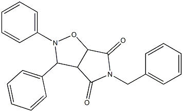 5-benzyl-2,3-diphenyltetrahydro-4H-pyrrolo[3,4-d]isoxazole-4,6(5H)-dione 结构式