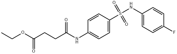 ethyl 4-[(4-{[(4-fluorophenyl)amino]sulfonyl}phenyl)amino]-4-oxobutanoate 结构式