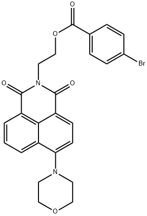 2-(6-morpholino-1,3-dioxo-1H-benzo[de]isoquinolin-2(3H)-yl)ethyl 4-bromobenzoate 结构式