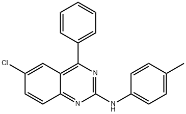 6-chloro-4-phenyl-N-(p-tolyl)quinazolin-2-amine 结构式