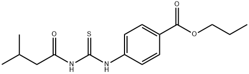 propyl 4-({[(3-methylbutanoyl)amino]carbonothioyl}amino)benzoate 结构式