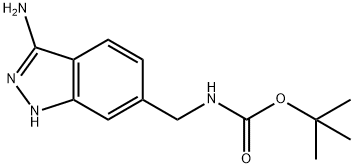 tert-butyl N-[(3-amino-1H-indazol-6-yl)methyl]carbamate 结构式