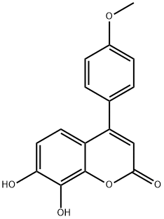 7,8-二羟基-4-(4-甲氧基苯基)-2H-色烯-2-酮 结构式