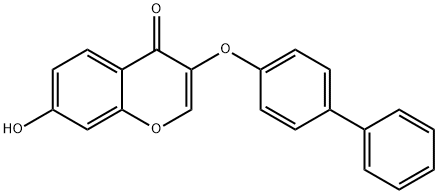 3-([1,1'-联苯]-4-酰氧基)-7-羟基-4H-1-苯并吡喃-4-酮 结构式