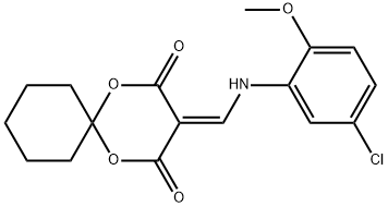 3-(((5-chloro-2-methoxyphenyl)amino)methylene)-1,5-dioxaspiro[5.5]undecane-2,4-dione 结构式