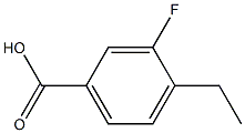 4-乙基-3-氟苯甲酸 结构式