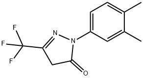 1-(3,4-dimethylphenyl)-3-(trifluoromethyl)-1H-pyrazol-5(4H)-one 结构式