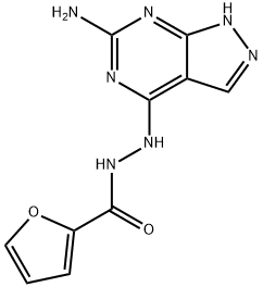 N-(6-氨基-1H-吡唑并[3,4-D]嘧啶-4-基)呋喃-2-甲酰肼 结构式