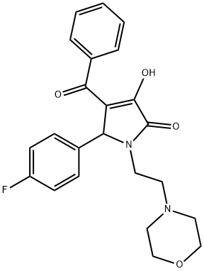 4-benzoyl-5-(4-fluorophenyl)-3-hydroxy-1-(2-morpholinoethyl)-1,5-dihydro-2H-pyrrol-2-one 结构式